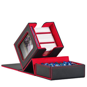 Boîte de rangement pour cartes en cuir PU JUZI en gros avec plateau à dés, présentoir <span class=keywords><strong>Commander</strong></span>, boîte de jeu TCG personnalisée de haute qualité - Product Image 2