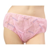 Culotte de type bikini taille moyenne jetable non tissée pour femmes avec logo personnalisé String sous-vêtements avec hôtel PP pour logo taille