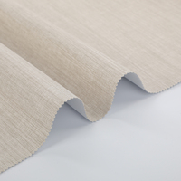 100% Polyester Microfibre Rideau Occultant Tissu Solides Plaine Style Tissé PE Enduit Ignifuge 270GSM Poids Moyen