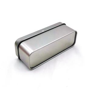 도매 작은 직사각형 사용자 정의 실버 일반 주석 플레이트 금속 상자 힌지 선물 사탕 쿠키 포장 - Product Image 6