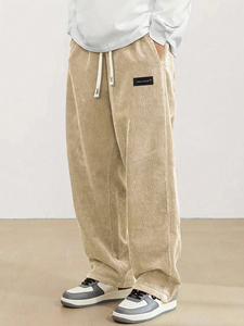 Cintura elastica <span class=keywords><strong>in</strong></span> <span class=keywords><strong>velluto</strong></span> <span class=keywords><strong>a</strong></span> <span class=keywords><strong>coste</strong></span> da <span class=keywords><strong>uomo</strong></span> con coulisse <span class=keywords><strong>pantaloni</strong></span> sportivi eleganti abbigliamento sportivo Casual per <span class=keywords><strong>pantaloni</strong></span> comodi primavera e autunno - Product Image 3