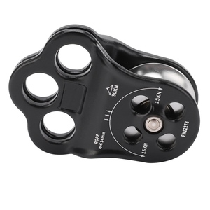 Équipement de sauvetage de poulie de <span class=keywords><strong>grimpeur</strong></span> d'attelage 30KN double roulement pour gréement transportant l'escalade d'arbre d'arboriste - Product Image 4