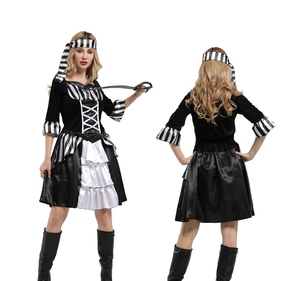 Boutique personalizada de moda <span class=keywords><strong>y</strong></span> hermosa mujer pirata Halloween Cosplay adulto vestido de fiesta de lujo - Product Image 5