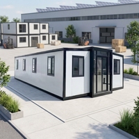 Maison conteneur modulaire préfabriquée extensible à énergie solaire, directement de l'usine, pour une vie éco-responsable en villa