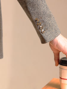 Chaqueta de traje de lana para <span class=keywords><strong>hombre</strong></span> de <span class=keywords><strong>Tweed</strong></span> Ins de alta calidad Retro americano, textura gruesa, Traje individual de moda de talla grande de un solo pecho - Product Image 5