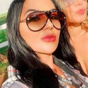 แว่นกันแดดทรงโอวัลสไตล์สตีมพังก์ รุ่นวินเทจเรโทรปี 2020 สำหรับผู้หญิงและผู้ชาย  พร้อมโลโก้สั่งทำพิเศษ ป้องกันรังสียูวี 400 - Product Image 1