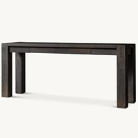 Table console en bois de style américain personnalisée Rhoohill, meubles vintage de style campagnard français, table d'entrée en chêne recyclé