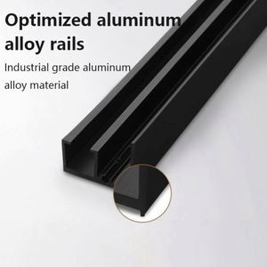 ฮาร์ดแวร์ประตูบานเลื่อนแบบซ่อนราง WEKIS รุ่นโมเดิร์นสีดำ พร้อมกลไกปิดแบบนุ่มนวล สำหรับห้องครัวและห้องนั่งเล่น - Product Image 3