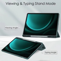 Protection flexible transparente pour Samsung Galaxy Tab S9 S10 Plus 12,4 pouces, modèles dotés d'un rangement sécurisé pour stylet
