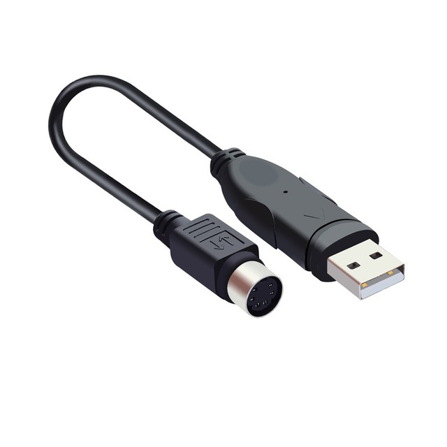 PS2 to USB adapter for keyboard and mouse conversion cable, adapter for round port to USB interface conversion