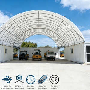 <span class=keywords><strong>Abri</strong></span> de toit pour conteneur maritime de 20 pieds et 40 pieds, facilement assemblable, durable, <span class=keywords><strong>en</strong></span> <span class=keywords><strong>acier</strong></span> <span class=keywords><strong>galvanisé</strong></span> + PVC, pour stockage extérieur - Product Image 2