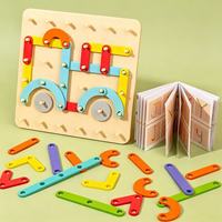 Jeu de blocs en bois Montessori non toxique pour empiler les formes, jouet éducatif pour développer la concentration des tout-petits