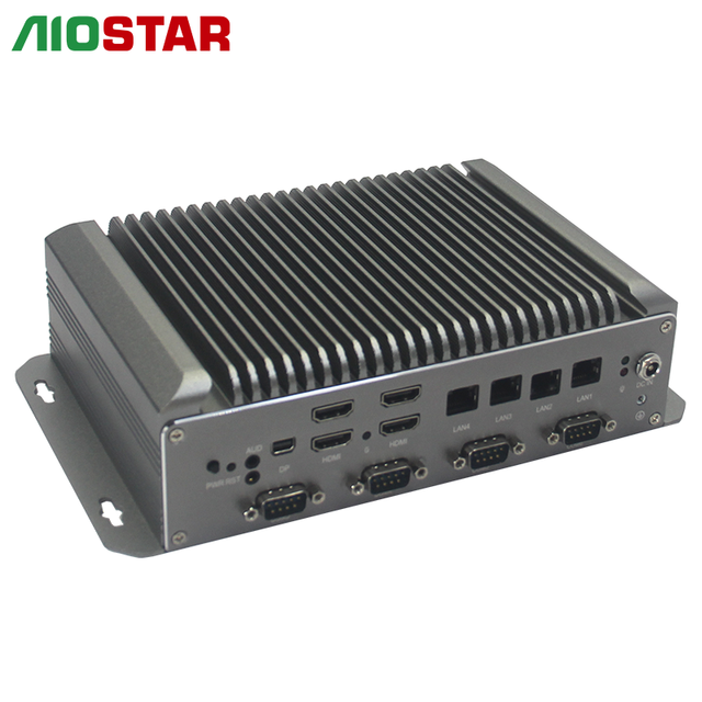 Intel N100 Fanless Mini Computer with 4 USB Ports 6 COM Ports Quad LAN Embedded System-Made in China