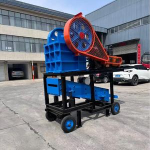 Concasseur à mâchoires pour granit, concasseur à mâchoires pour gros graviers, machine de concassage à mâchoires haute productivité, concasseur à mâchoires diesel - Product Image 2