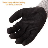 Gants résistants aux coupures SNELL HPPE avec doublure en fibre de verre, paume enduite de nitrile sablé, résistants à l'abrasion pour l'industrie et la machinerie