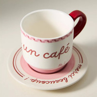 Ensemble de tasses à café en porcelaine et céramique, motif personnalisé, fabriqué à la main en Chine, tasses à thé et soucoupes imprimées sur mesure, vente en gros