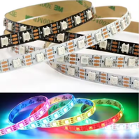 5V couleur magique regrammable RGBIC 60LEDS 10MM PCB WS2811 Lumière Adressable SMD 5050 Couleur de Rêve LED Pixel RGB Bande 16.4FT 300LED
