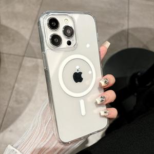 Funda Rígida Magnética Transparente con Efecto Cristal de Hielo, Compatible con <span class=keywords><strong>iPhone</strong></span> 17. Funda Protectora Antigolpes para <span class=keywords><strong>iPhone</strong></span> 17, 16 - Product Image 3