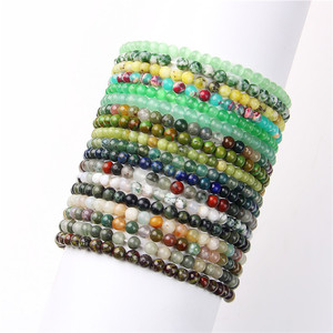 <span class=keywords><strong>Bracelet</strong></span> en pierres précieuses naturelles pour homme et femme, bijou de guérison extensible, perles fait à la main, cristal, 4MM, offre spéciale - Product Image 3