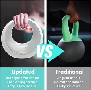 PROIRON-Kettlebells <span class=keywords><strong>Astral</strong></span> de hierro fundido personalizado, 12kG, con recubrimiento antideslizante TPR - Product Image 5