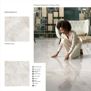 Azulejos de Porcelana Brillante Digital Royal Satvario de 600x600 mm, 8 mm de Grosor, Diseño 60x60 cm, Piso Vitrificado Pulido - Product Image 4