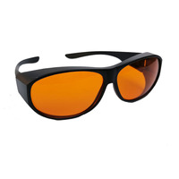 Lunettes de sécurité professionnelles à lumière UV pour lampes UV à longueur d'onde de 190 nm à 490 nm, lunettes de protection anti-UVC bloquant la lumière bleue