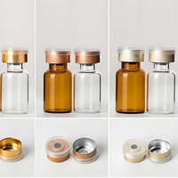 Vente en gros d'ampoules en verre ambré transparent vides de 2ml 3ml 5ml 6ml 7ml 8ml 10ml flacons pour injection bouchon d'étanchéité pour sérum de soin de la peau