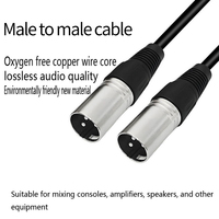 Câble XLR Justlink 3 broches mâle-mâle, câble audio équilibré XLR vers XLR pour microphone, mixeur, amplificateur, haut-parleur