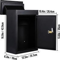 Boîtes aux lettres murales métalliques étanches à grande capacité pour extérieur, avec revêtement en poudre, modernes et durables, avec serrure à code mécanique – Offre Spéciale