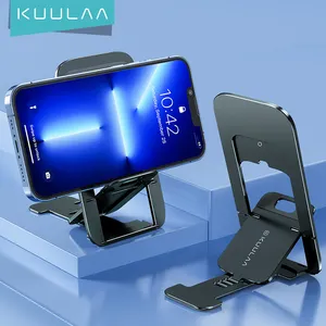 KUULAA dudukan telepon aluminium, dudukan telepon magnetik untuk iPhone 15 Xiaomi Samsung Huawei