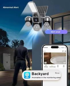 Cámara de Seguridad V380PRO Panorámica e Inclinable de Gran Angular con Doble Pantalla, 12MP, IP66, Alimentada por Energía Solar, Funciona con Batería, WiFi/4G, Audio Bidireccional en la Nube - Product Image 4