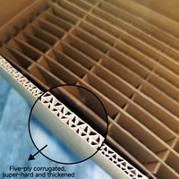 Boîte d'emballage personnalisée en carton ondulé brun recyclable de haute qualité avec fente pour carte, pour un meilleur partage et un meilleur maintien des articles