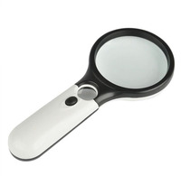 Magnifier with LED Light Handheld Magnifying Glass 3 LED Lamp Magnifying Glass for Elderly People for Reading