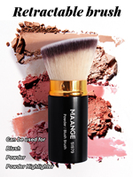 Maange Pinceau Rétractable Personnalisable Naturel Pinceau de Maquillage Doux de Marque Privée