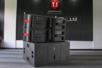 Enceintes passives professionnelles étanches alimentées par dj double 15 pouces équipement de sonorisation 3 voies