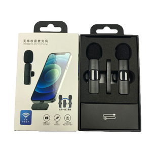 Micrófono inalámbrico Boom Lavalier con botón magnético Cámara de teléfono y Cámara de Acción Grabación de video Rango de 30 metros - Product Image 1