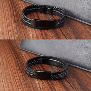 Bracelet en cuir PU personnalisable pour homme avec accessoires en acier inoxydable et logo – Offre promotionnelle - Product Image 4
