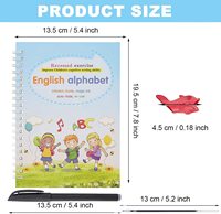 ANI Englische Wiederverwendbare Spiralgebundene Notizbuch-Sets für Kinder - Magische Übungshefte für Handschrift und Kalligraphie mit UV-Druck