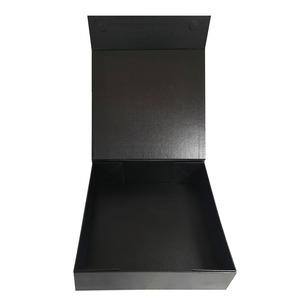 Customize Large Black Foldable Magnetic Closure Luxury Gift Cardboard Magnetic Paper <b>Box</b> For <b>Clothes</b> - Product Image 2