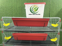 Nouvelle cage d'élevage de cailles en acier galvanisé, 1,2 m de long, 5 niveaux, empilable, avec plateau à fumier 70x70 cm, pour volailles pondeuses, directement de l'usine