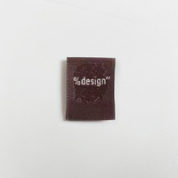Étiquettes tissées avec logo de marque de luxe personnalisée, accessoires de vêtements faits à la main, bricolage, étiquettes avec motif carré brodé et pli central
