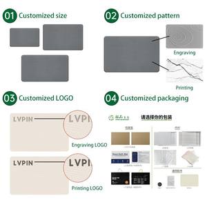 Alfombrilla de Baño de Tierra de Diatomeas Rectangular 30x20cm 40x30cm 60x39cm Absorbente Antideslizante Diseño Minimalista - Product Image 5