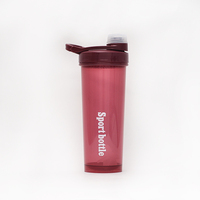 Bouteille d'eau en plastique Transparent 500ml, pour boisson, shaker de protéines, pour GYM, à personnaliser, 1 pièce