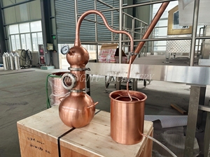 Équipement de distillateur de cuivre fait main ZJ 5L/10L/15L/20L système de brassage domestique pour boissons alcoolisées et Machines à vin - Product Image 3