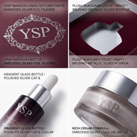 Ensemble d'emballages de luxe sur mesure pour soins de la peau, couleur bordeaux, avec fermeture magnétique, boîte rigide pliable et insert