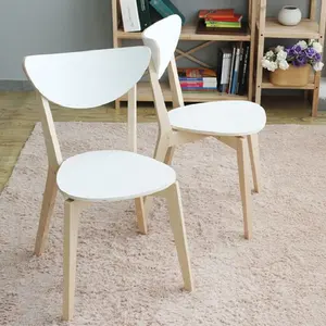 Wishbone Modern Nordic Restaurant MDF White Hengao Furniture Wholesale OKA Solid Wood Wishbone Y Chair Dinning Chair