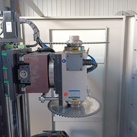 WEIKE Máquina Fresadora CNC Automática de 5 Ejes y 4 Herramientas con PLC para Fresado de Extremos, Puertas y Ventanas de Aluminio, Alta Precisión, CE 2x4KW