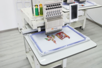 Machine à broder HONRAIN automatique à tête unique, 15 aiguilles, 1200 tr/min, pour usage domestique sur vêtements et casquettes