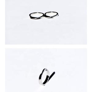 Vente chaude Ruyi Plain Platine Diamant Bagues Hommes et Femmes Mode <span class=keywords><strong>Morbius</strong></span> Infinity Fiançailles De Mariage Couple Anneaux - Product Image 2