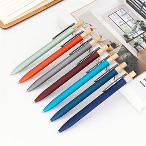 Promotional Gel Pen with Touch Stylus for Smartphones Bamboo Pen Environmentally Friendly Press-type <b>Neutral</b> Pen - Product Image 4